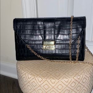 Guess Black Snakeskin Crossbody